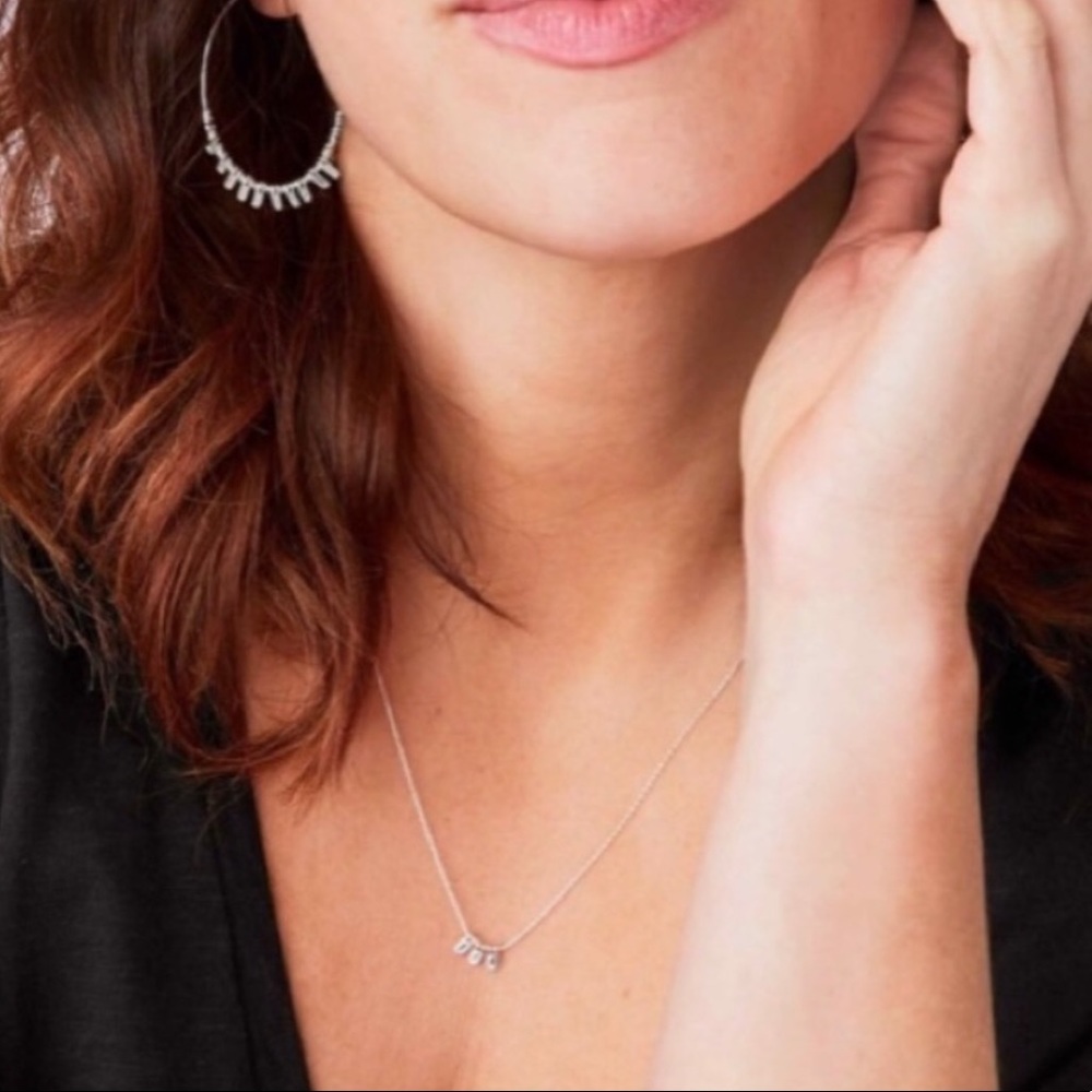 Stella & Dot | Ultra Delicate 2-in-1 SILVER Petal Necklace Set Retired - Picture 5 of 9